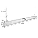 LEONLITE 4ft LED Linear Shop Lights, 1-10V Dimmable Low Bay Light, Ultra Bright 4400lm, UL Listed, 5000K Daylight, 40W (340W Eqv.), for Laundry Room, Basement, 5 Years Warranty, Pack of 6