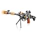 ArtCreativity Toy Machine Gun with Scope, Stand and Carrying Strap Flashing Lights, Sounds and Unique Revolving Rounds - Thrilling 25 Inch Submachine Gun Toy - Great Gift Idea for Boys and Girls
