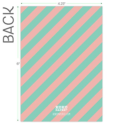 Koko Paper Co Birthday Cake Invitations. Set of 25 Fill-In Style Cards and White Envelopes. Design with Two-tiered Birthday Cake with Banner and Cake Toppers. - Thumbnail 4