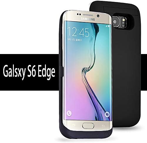 [Galaxy S6 Edge Battery Case] 6500mAh Slim Portable Rechargeable Extended Battery Back Protective Case Cover Fast Charging Power Bank for Samsung Galaxy S6 Edge SM-G925V Cellphone