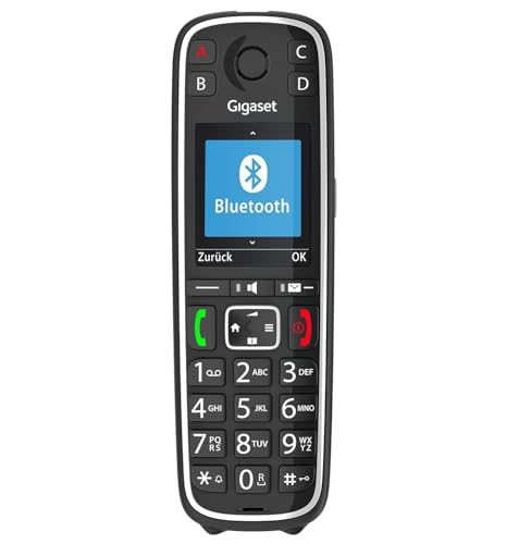 Gigaset E720HX - DECT-Mobilteil mit Ladeschale - Fritzbox-kompatibel - Schnurloses Senioren-Telefon für Router und DECT-Basis - Bluetooth-sprechende W