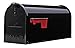 Gibraltar Mailboxes Elite Medium Capacity Galvanized Steel Black, Post-Mount Mailbox, E1100B00