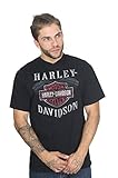 Harley-Davidson Mens Sinful Pleasure B&S Engine V-Neck Shirt (Large)