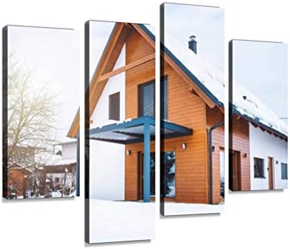 Front Entrance Of Modern Home Canvas Print Artwork Wall Art Pictures Digital Print Abstract Painting Room Home Office Decor Ready To Hang No Frame 4 Panel Amazon Ae