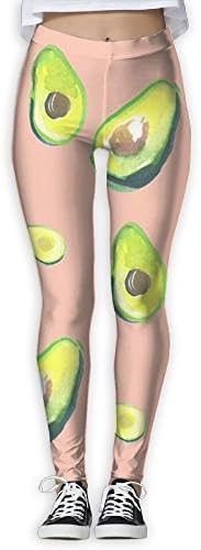 PWiggy Womens Yoga Leggings Avocado Fruit Compression Sports Tights Pants Athletic Leggings