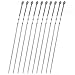 Juvale Metal Skewers/BBQ Skewers - 10 Piece Set - Long Stainless Steel Metal Shish Kabob Grilling Barbeque Skewers - for Meats & Vegetables - 19.5 Inches