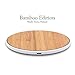 SurgeDisk Wireless Charger Qi Charging Pad Ultra Slim & Sleep-Friendly Universal Newest Model for iPhone X iPhone 8 Plus iPhone 8 Samsung Galaxy S8+ S8 S7 S7edge S6 & all Qi enabled devices (Bamboo)