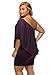 Gloria&Sarah Women's Sexy Off Shoulder Ruffles Multiple Dressing Layered Plus Size Mini Dress,Purple,XXX-Large