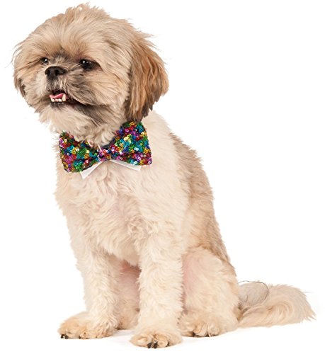 Rubies Costume Company Rainbow Sequins Pet Bowtie