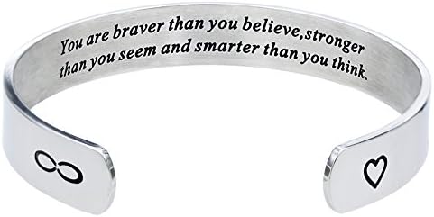 Melix You are Braver Than You Believe Bracelet, Best Gift for Daughter Christmas