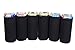 QualityPerfection Slim Can Cooler Sleeves, Beer/Energy Drink Blank Skinny 12 oz Neoprene Coolie, Thermocoolers for 12 oz Tall Skinny Beverage - 6 PACK (Black)