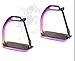 Lift Sports 4.75″ Rainbow Multi Color Horse Riding Peacock Safety Saddle Stirrups Irons Gloss Finish Fillis English Riding Protection Saddle Stainless Steel Equestrian Kids Childrenthumb 3