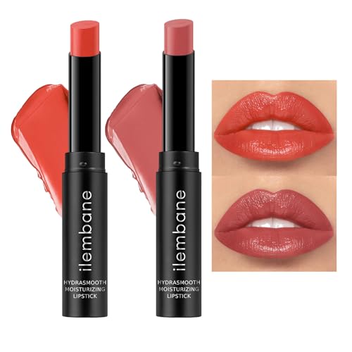 ilembane Hydrating Lipstick Set, Coral & Dusty Rose Glossy Tin... 416Tu+gth L