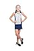 Street Tennis Club Girls Tennis Dress & Golf Outfit, Athletic Skirts Dress with Built-in Shorts - Girls Active Golf and Tennis Clothes Navy Large (9-10 Years)