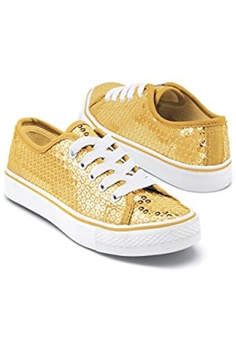 Balera Sequin Low Top Dance Sneakers Gold 9AM in Oman Whizz Dance