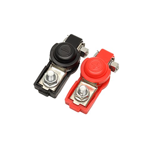 1 Pair Car Battery terminal connector Clamp Clips Negative Positive for Auto Car Truck(Red+Black)