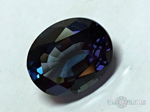 Topaz Ocean Grey Dark #M756. Oval 10x8mm. 2.75 Ct. Monosital created loose gemstone. US@GEMS