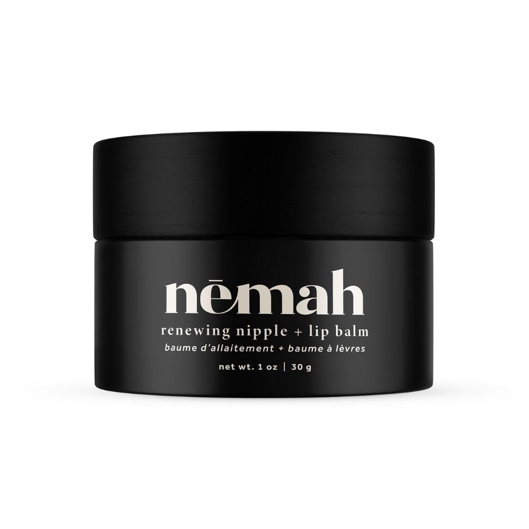 Nemah - Organic Nipple Balm, Nipple Cream Safe for Breastfeeding - 2-in-1 Nipple Butter & Lip Balm, Nursing Nipple Balm - Non-Greasy, Vegan, & Cruelty-Free - 1 oz.
