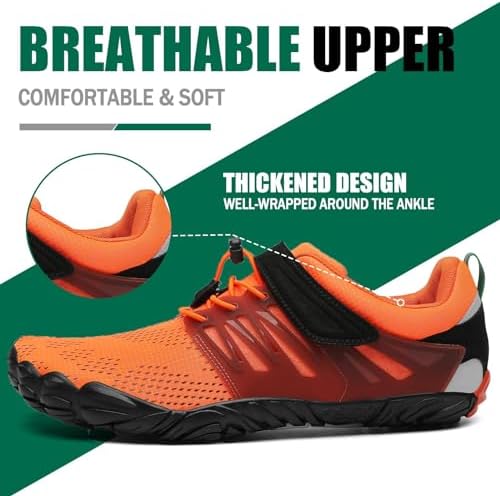 Barefoot Shoes Uomo Donna Scarpe Barefoot Minimaliste Scarpe a Piedi Nudi Antiscivolo Scarpe Trail Running Leggere Scarpe Dita Zucca,Gr.44