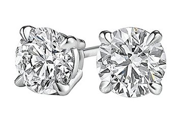 Natural Diamond Stud Earrings White Gold at Fab Price