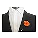 Hansicod Men's Lapel Flower Stick Brooch Pin Boutonniere Pin for Suit Tuxedo Corsage (3.74 in, Orange)