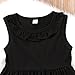 2-7T Toddler Girls Pony Sleeveless Shirt Tops Cropped Pants Outfits Clothes Set(5-6T, Black)