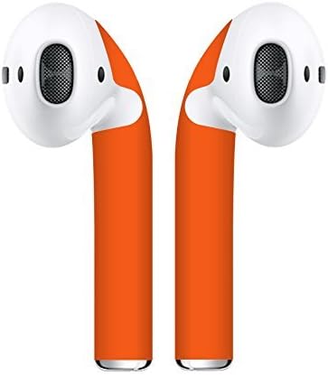 XY Skins Minimal and Stylish Protective Cover Wraps to Customize Apple AirPods, Easy Installation – Compatible with Apple Airpods (Orange)