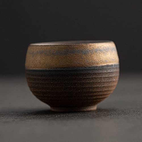 (Set of 6)Handmade Small Clay Pottery Teacup Set Japanese Asian Tradition Aesthetic Ceramic Porcelain Tea Cup Chado Zen
