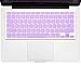 Kuzy Keyboard Cover Compatible with Pro 13 15 17 inch and Air 13.3 inch Silicone Skin Protector, Light Purple