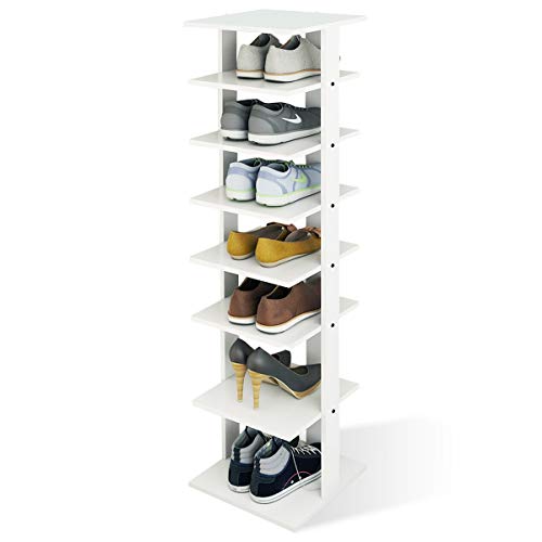 Tangkula Wooden Shoes Racks, Entryway Shoes Storage Stand 