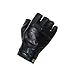HONGYE Nappa Leather Half Finger Fingerless Motorcycle Fitness Cycling Hunting Driving Lined Gloves 8 1/2