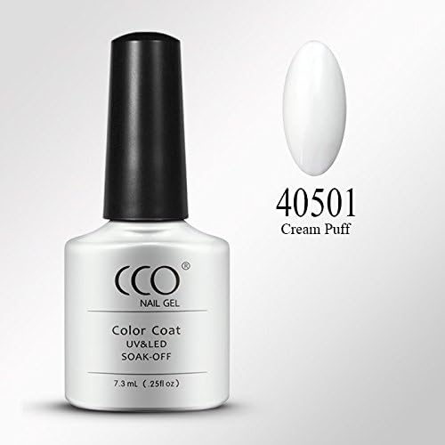 CCO UV LED NAIL GEL POLISH VARNISH NAILS PROFESSIONAL TOP BASE COAT (1. Cream Puff)