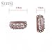 NEITSI 50 Pcs Wig Hair Extension Clips with Rubber U-Shape 6 Teeth Snap Comb Clips Metal Silicone Clips In Hair Extension for Women Hairpiece (2.8cm, Brown)