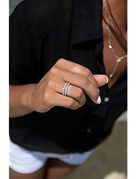 Milgrain Anillo de boda Half Eternity estilo marquesa de plata esterlina con circonia cúbica, tamaño 4 9