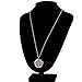 FULLIN Aroma Necklace Tree Of Life Aromatherapy Essential Oil Diffuser Necklace Locket Pendant Jewelry,White K