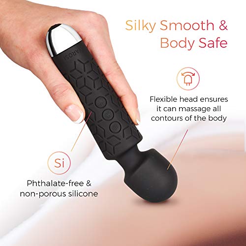 Micro Wand Massager by Yarosi - The Smallest & Strongest Cordless Handheld Massage - Powerful Vibrating Power - Best for Travel - Magic Stress Away - Perfect on Back, Legs Hand Pains & Sports Recovery - Thumbnail 3