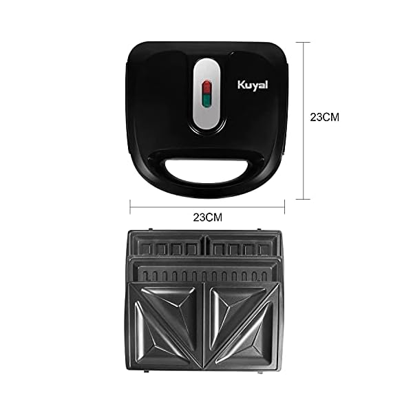 Kuyal-3-in-1-Snack-Maker-with-Waffle-Panini-and-Toasted-Sandwich-Plates-750W-Sandwich-Toaster-Maker-Waffle-Machine-Panini-Press-LED-Indicator-Lights-Cool-Touch-Handle-Anti-Skid-Feet-Black Kuyal 3-in-1 Snack Maker with Waffle, Panini and Toasted Sandwich Plates, 750W Sandwich Toaster Maker, Waffle Machine…