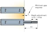 Hafele Push to Open Catch Steel 50mm Concealed Fitting view 2