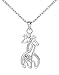 Godyce Giraffe Pendant Necklace Sterling Silver Plated for Women Crystal Jewelry Gift