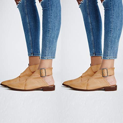 3 Sandals+THENLIAN+Pointed+Vintage+Fashion
