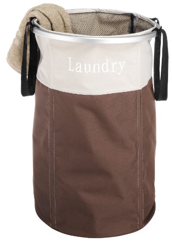 Whitmor Easycare Round Laundry Hamper Java