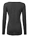 JJ Perfection Women's Deep V-Neck Surplice Long Sleeve Pullover Sweater