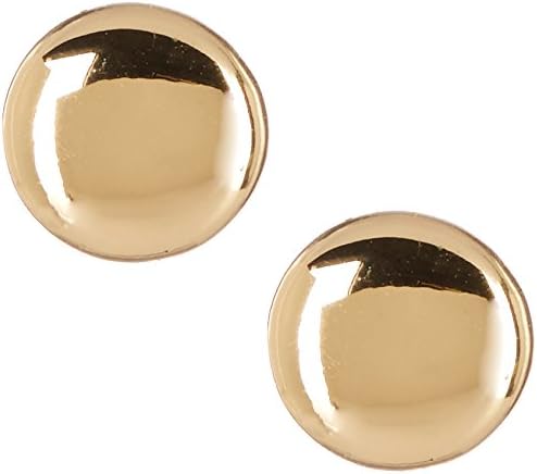 Bay Studio Gold Tone Button Disc Earrings One Size
