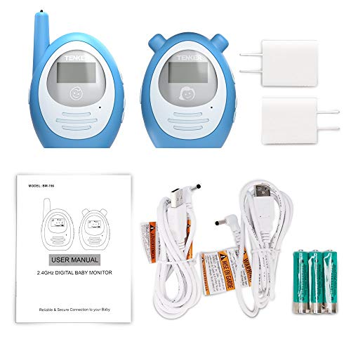 TENKER Two-way Baby Audio Monitor with Temperature Sensor and Power Save Mode, Digital Talk-back Intercom System for up to 1,000ft Extended Range, Always Connected to Your Baby  - Thumbnail 7
