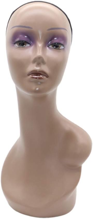 CHoppyWAVE Dummy Female Mannequin Head, Model Wig Jewelry Hat Cap Display Stand Holder CC-HR01