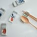 Astra Gourmet Set of 6 Ceramics Chopsticks & Spoon Rests Chopsticks Spoon Forks Rest Holder(Assorted Pattern)