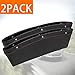 Car Seat Side Pocket - Premium PU Leather Car Gap Filler Storage Pockets, Easy Access Cellphones Cards Glasses Cables and Other Gadgets (Elegant Black, 2 PCS, Fits 0.8-1.6 inches)