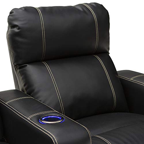 Seatcraft Dynasty Home Theater Seating Power Recline Leather Gel