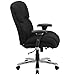 Flash Furniture HERCULES Series 24/7 Intensive Use Big & Tall 400 lb. Rated Black Fabric Executive Swivel Chair with Lumbar Knob