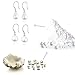 Miraculous Garden Womens 2 Pairs Silver Plated Shell Pearl Drop Earrings Dangle Earrings Sets Hook Style